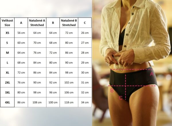 yuuki menstrual panties size chart