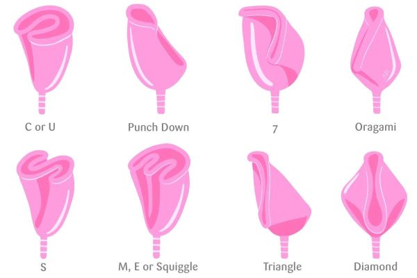 The different ways to fold your menstrual cup before insertion